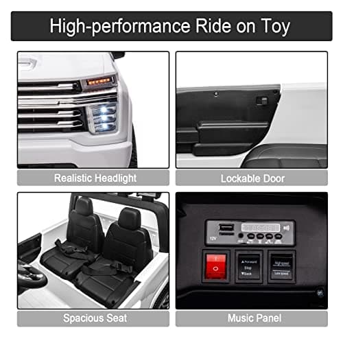 24V Ride on Toys for Kids,2 Seater Ride on Car for Kids Remote Control Kids Electric Cars Kids Driving Car with Bluetooth, Power of Wheel Car for Kids Truck for All Types of Road - Thumbnail 6