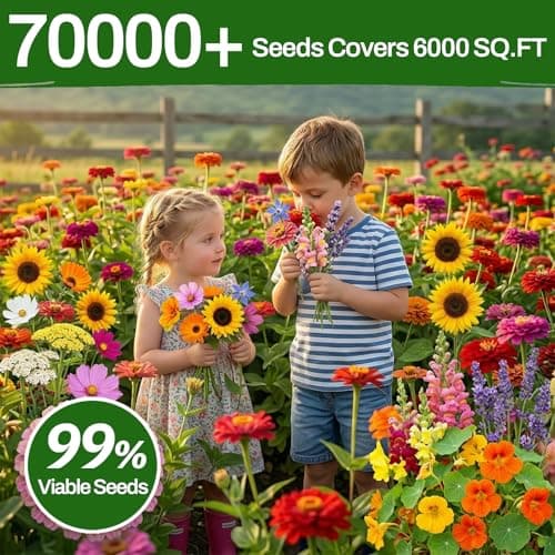 LUOJIBIE 5 Varieties Flower Seeds in Individual Packs, Includes Zinnia, Lavender, Sunflower, Marigold Nasturtium, 15,000+ High Germination Non-GMO Seeds for Planting Indoor Outdoor, Open Pollinated - Thumbnail 5