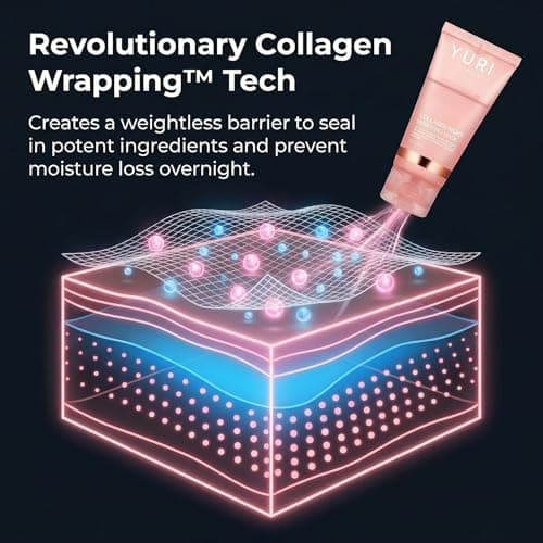 Collagen Night Wrapping Mask, Collagen Overnight Glass Skin Peel Off Face Mask, Elasticity & Hydration Care, Restored Balance & Ongoing Renewal, Hydrolyzed Collagen For Glowing Skin,for all skin types - Thumbnail 6