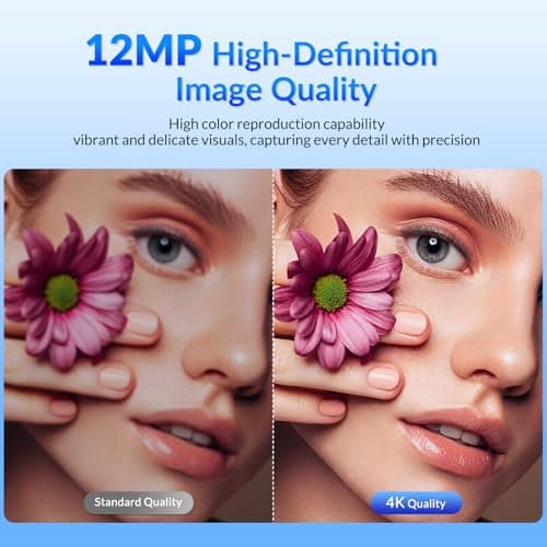 NEWORK 4K Webcam for PC with Stable Auto Focus, Smooth Video, 2 Noise-Cancelling Microphones, USB Plug & Play, Ideal for Online Teaching, Meetings, and Remote Communication - Thumbnail 2