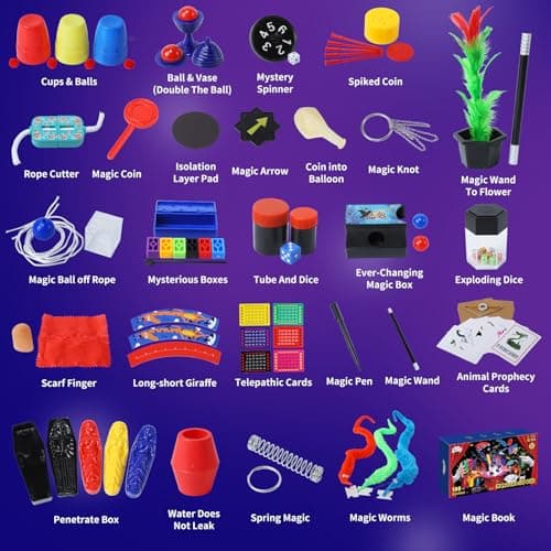 Skirfy Magic Starter Kit - 100+ Tricks for Kids Age 6-10, Includes Dice Magic Trick, Magic Wand - Thumbnail 3