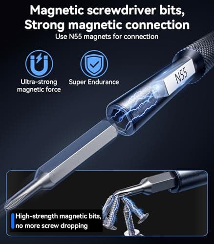 Wesdut 37-in-1 Mini Precision Screwdriver Set, [Durable and Long-Lasting] Magnetic Screw Driver Set with Trox,Small Repair Tool Kit for Watch,PC,Computer,iPhone,Xbox,Laptop,Eyeglass,Electronic - Thumbnail 5