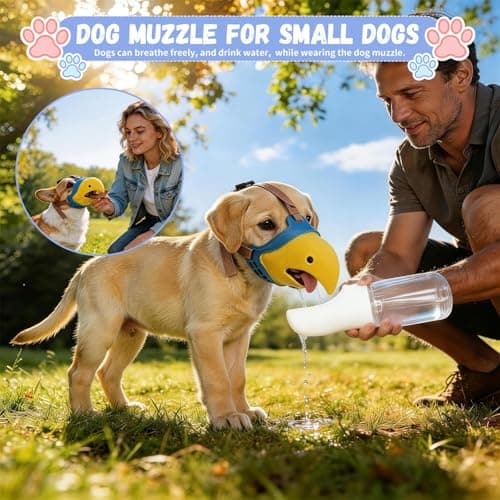TEEMOO Dog Muzzle, Soft Muzzles for Dogs, Parrot-Shaped, Breathable Dog Mouth Guard for Biting Chewing Grooming, Allow Panting Drinking S - Thumbnail 4