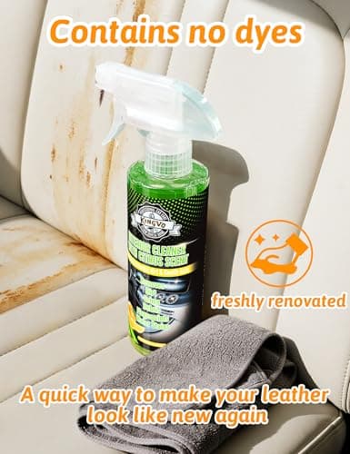 Car Cleaner Interior, Leather Cleaner Upholstery Interior Ceaning Kit Carpet Dashboard Shiny Car Stuff for Vinyl,Plastic,Fabric,Carpet & More,Citrus Scent - Thumbnail 2