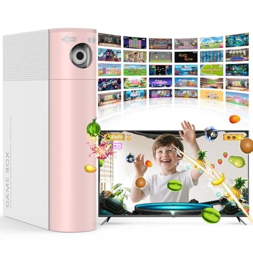 MetFut AR Motion Gaming Console for Kids & Family - Plug & Play Video Game System for Indoor Physical Exercise & Interactive Family Fun, Great for Game Night, Playtime, and Playdates—White&Pink - Image 1