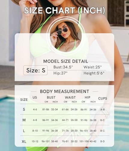 Figninget Swim Suits for Women 2025 Mesh Sarong Wraps Swim Skirt Womens High Waisted Bikini Green XL - Thumbnail 6