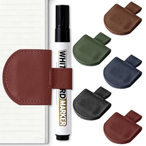 SESENSE Magnetic Pen Holder for Notebook - 3 Pcs Leather Magnetic Bookmarks Holder for Reading Women, Book Lover Gifts for Bookish, Wide Size - Image 1