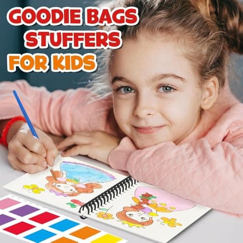 ZMLM 24 Water Coloring Books for Kids Party Favors - Bulk Mini Coloring Books for Kids Ages 4-8,Small Birthday Goodie Bag Stuffers School Teacher Return Gift Art Crafts Classroom Prizes (Classic) - Thumbnail 2