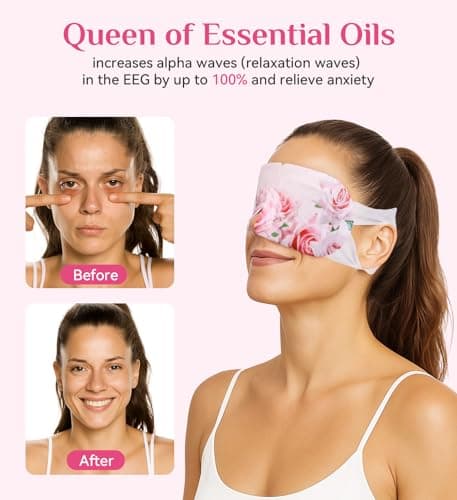 ZHENYEMEI 6 Packs Rose Heated Eye Mask - Heating Eye Mask Warm Compress for Dry Eyes Puffiness Dark Circles Sleep Stye Irritation Stress Relief Self Care Wellness Spa Relaxation Gift - Thumbnail 4