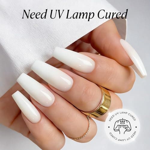 AZUREBEAUTY 6 Colors 15ml HEMA Free Jelly Gel Nail Polish Set, Same Color Bottles, Soak Off UV LED Gel Polish Kit Nail Art for DIY at Home Manicure Salon Gifts, Milky White Nude Pink Neutral Sheer - Thumbnail 2