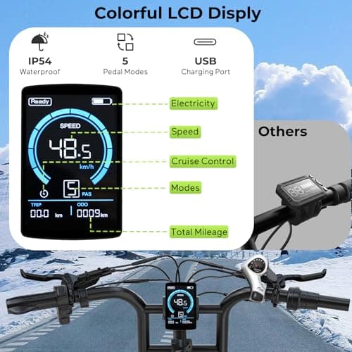 Tamobyke T16 Electric Bike for Teens & Childs, 1000W Motor 48V15.6Ah Removable Battery, 30MPH Off-Road Electric Bicycle,16"Fat Tire Ebike for Kids, 7-Speed,Dual Hydraulic Brakes, Fits Riders 5'0"-5'7" - Thumbnail 6