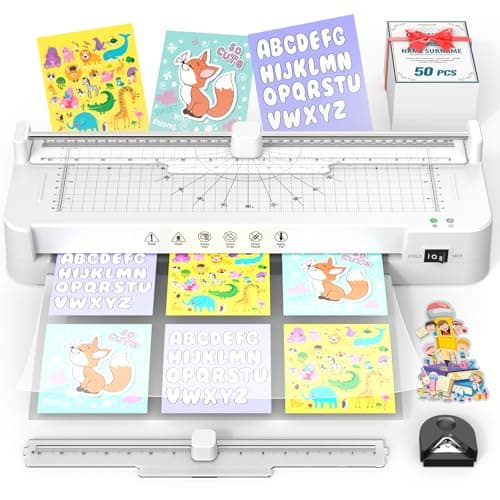 13in Laminator Machine with Sheets 50pcs + Paper Trimmer + Corner Rounder + Scale Line, 11x17 / ABS Anti-Jam |Dual Hot and Cold Mode | 90s Fast Preheat for A3/A4/A5/A6 Home Office School Use - Image 1