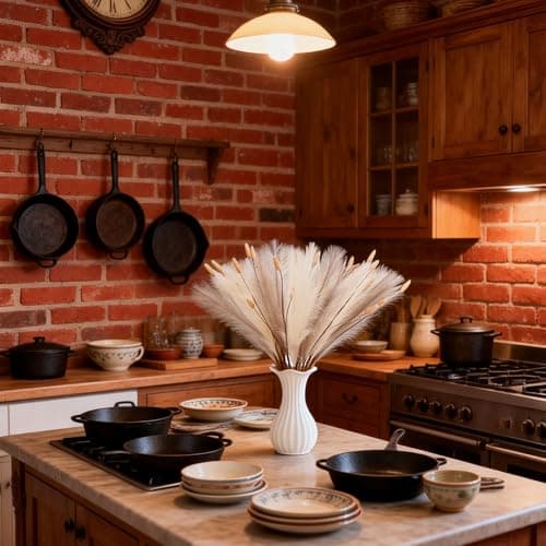 Brown Pampas Grass Decor 45 Pcs 23.6 Inch Faux Pampas Grass with Bunny Tails Bulk Artificial Dried Flowers Small Vase Filler Pompas Grass - Thumbnail 5