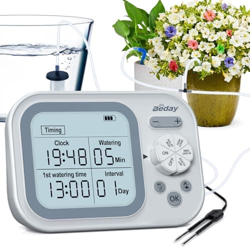 Automatic Plant Waterer Indoor Self Watering System for 15 Potted Plants, Auto Drip Irrigation Kit Programmable Water Timer with Smart Humidity Detection - Image 1