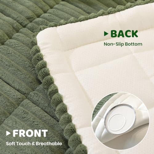 Royhom Couch Cover for Dogs Washable, Soft Thick Pet Couch Covers for Sofa, Pawcart Couch Protector Pet Friendly, Furniture Covers Dog Mat for Couches and Sofas (Green, 35.4 x 82.7 Inch) - Thumbnail 5