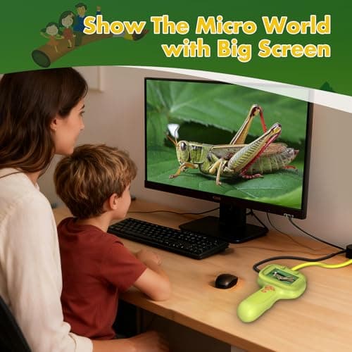 Daxiongmao Borescope Camera with Light for Kids | STEM Science Educational Toy for 3 4 5 6 7 8 Years Old Boys & Girls | Birthday Gift for Outdoor Adventures & Nature Discovery（Yellow） - Thumbnail 6