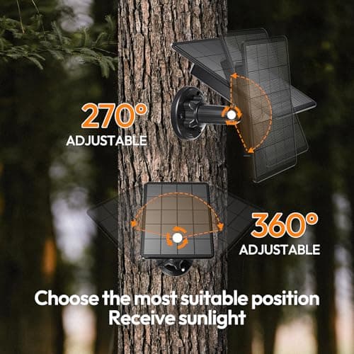 Trail Camera Solar Panel 12V/6V Solar Panel with 4000mAh 3W Solar Battery Kit Compatible with Hunting Game Camera IP66 Waterproof Hunting Accessory Trail Cam - Thumbnail 5