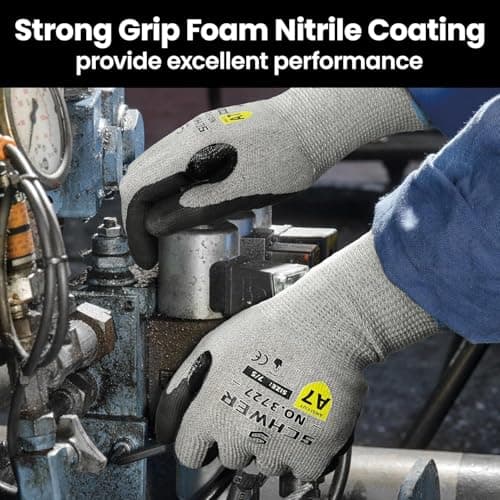 High Level Cut Resistant Work Gloves for High Risk Work, ANSI A7 Cutting Gloves with Reinforced Thumb, Used for WoodWorking, Construction, Non Slip, Durable, Breathable & Cool, L, 1 pair, PR3727 - Thumbnail 5