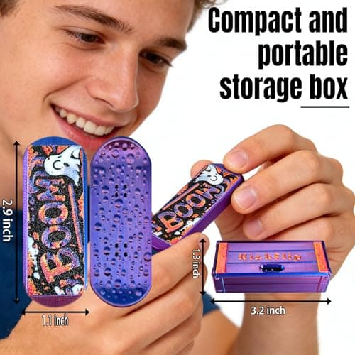 4 PCS OG KickFlips Flipping Fidget Toy for Adults,Magnetik Fingerboard,Skateboard Slider Fidget,with Storage Crat Portable Toy - Thumbnail 6