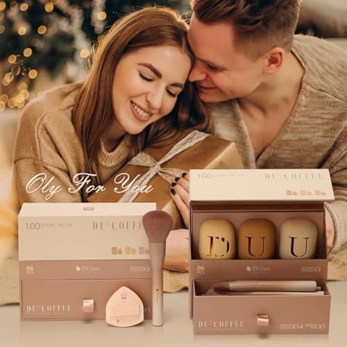 DUcare 21pcs Makeup Gift Set,with 14Pcs Makeup Brush set 3pcs Makeup Sponges 3pcs Sponge Holder 1pc Powder Puff for Foundation Blending Powder Blush Eyeshadows - Thumbnail 3