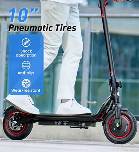Electric Scooter for Adults, 23 Miles Range,Top Speed 22MPH E-Scooter, 500W Motor Electric Scooter with 10" Pneumatic Tires, 441Wh Battery Escooter, Light Control for Adult, App Support - Thumbnail 5