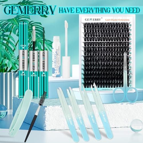 GEMERRY Eyebrow Tweezers Set, 7 Pcs Lash Tweezers for Women, Precision Tweezer for Eyebrows with Curved Scissors and Eyebrow Razor and Lashes Brush for Ingrown Hair Stainless Steel Eyelash Tweezers - Thumbnail 6