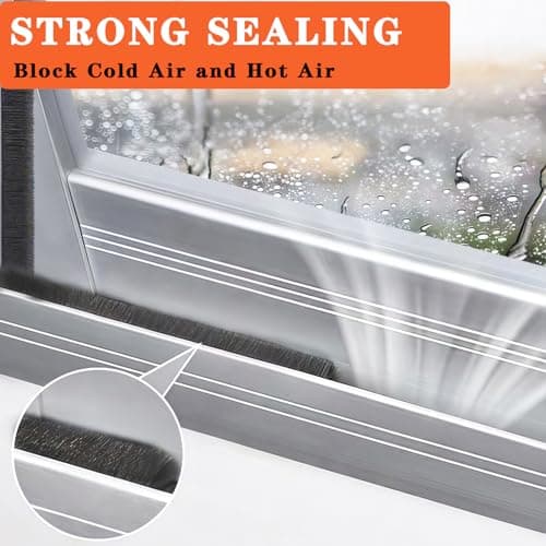 WEZKYLCG 40FT Self-Adhesive Weather Stripping for Doors and Windows, Insulation Soundproofing Door Draft Stopper Gap Filler for Sliding, Front, Exterior, Frames(0.35'' Wide X 0.2'' Thick) - Thumbnail 5
