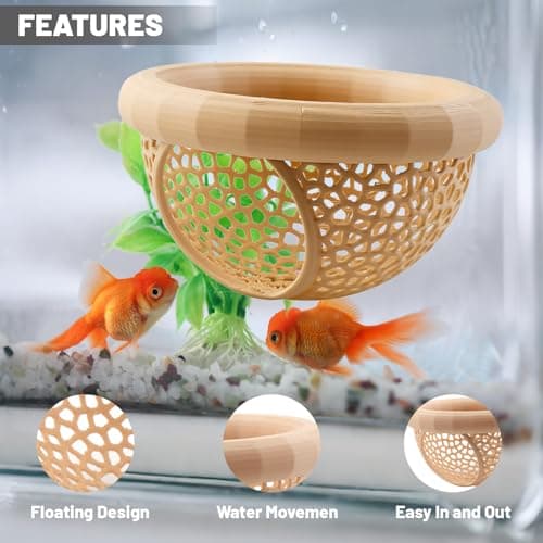 Ptazucv Floating Betta Fish Hammock – Minimalist Rest Platform & Floating Bed – Betta Tank Accessories for Small Aquariums, Nano Tanks，Shrimp and Small Fish(Off White) - Thumbnail 3