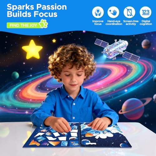 2PCS Paint by Number Sticker Book - Kids Crafts & Acitivity Puzzles Book for Ages 4-10,Mess-Free Travel Toys for Road Trip & Airplane,Perfect Gifts & Basket Stuffers for Kids - Thumbnail 2