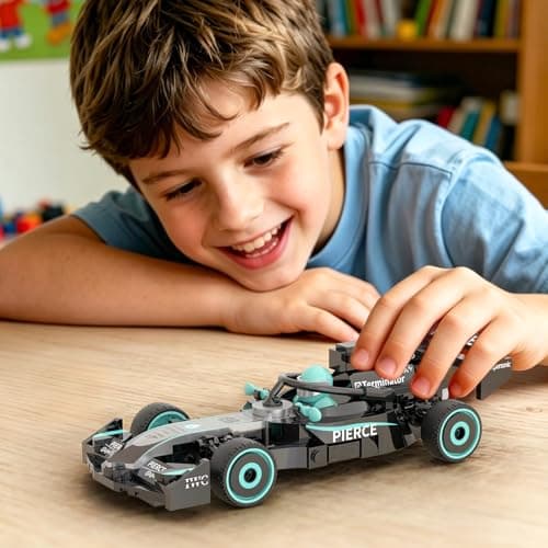Xbert Race Cars Building Sets, High-Speed Car Toy for Kids Boys, Model Car Kits for Display and Play, Vehicle Building Blocks Set, for Racing Cars Fans - Thumbnail 2
