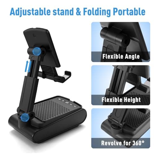 GLOPUS Gifts for Men, Cell Phone Stand with Wireless Bluetooth Speaker, Birthday Gifts for Him Husband Boyfriend, Dad Gifts for Fathers Day, Cool Gadgets for Men - Thumbnail 4