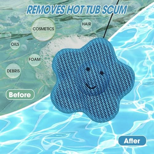 MTWEAR Hot Tub Scum Absorber, Hot Tub Accessories，Hot Tub Scum Sponge for Hot Tub Oil Absorbing Sponge for Hot Tub Skimmer, Hot Tub Sponge Scum Remover (Flower) - Thumbnail 3