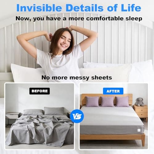 USUAUU 4Pcs Twist-Lock Bed Sheet Holders & Corner Grippers, Universal Fit All Mattress Sizes, No-Clip Design Stops Shifting for Tight Fit, Easy Installation - Thumbnail 3