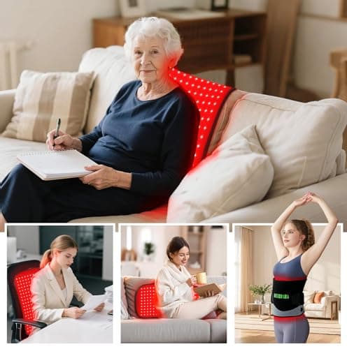 Red-Light-Therapy-for-Body,2026 Upgraded-4 Modes 5 Stage Power Medical-Grade TPU Mat for Body Pain Relief,25"x13"Dual Wavelength Infrared Red Light Blanket LEDs - Thumbnail 6