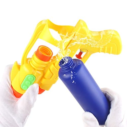 Fun-Here Water Guns 9 Inch 6 Packs for Kids Adults Multicolor Squirt Gun in Party Pool Bath Favors Indoor Outdoor Funy Summer Toy (Pack of 6) (9 Inch) - Thumbnail 5