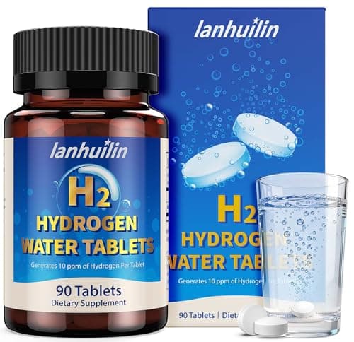Hydrogen Water Tablets with 150MG Magnesium, 10 PPM H2 Hydrogen Tablets for Drinking Water, Rich in Antioxidants, Supports Cellular Health, Recovery, Immune & Brain Cognitive Function (90 Servings) - Image 1