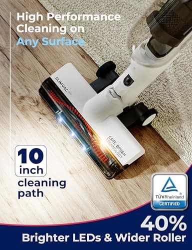 Roomie Tec SlimVac Pro Cordless Vacuum Cleaner for Home - 2200mAh Battery, High Suction Power, Lightweight, Detachable Handheld with HEPA Filter – Multi-Surface Cleaning for Carpets, Hard Floors, Cars - Thumbnail 4