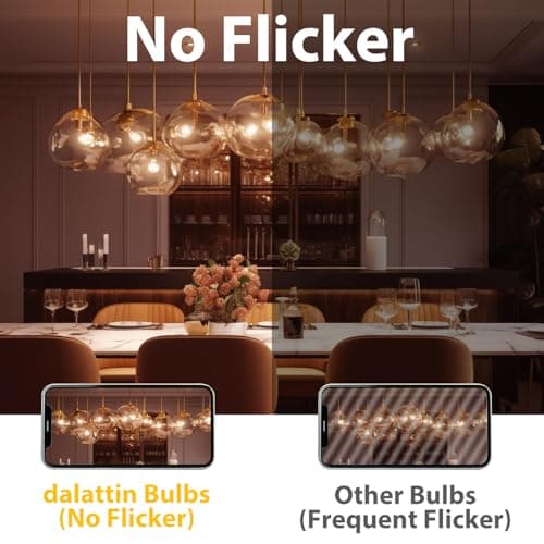 dalattin A19 Vintage LED Edison Bulbs, 60W Equivalent Light Bulbs, 2700K Soft White, Clear Glass Filament Bulb, Efficient 8W, E26 Base, 800 LM, CRI80+, Non-Dimmable for Home, Farmhouse, 24 Pack - Thumbnail 6