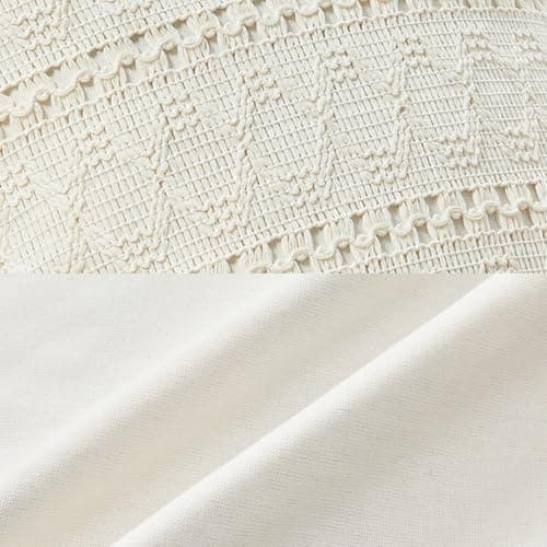GriNeed Throw Pillow Covers Set of 2 12x20 Inch Boho Pillow Covers, Soft Lumbar Neutral Cotton White Decorative Case for Couch Sofa Bed Living Room, Home Modern Woven Farmhouse Cute Decor - Thumbnail 6