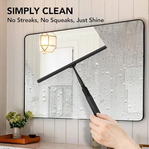Shower Squeegee for Glass Doors, Telescopic Squeegee for Window Cleaning - Thumbnail 5
