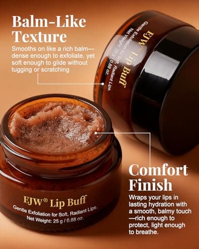 Triple-Action Lip Scrub - Brown Sugar, Coffee & Pearlite Exfoliator - Infused with Coconut & Botanical Oils for Nourishing Care of Dry, Cracked Lips - Vegan, Cruelty-Free - Thumbnail 6