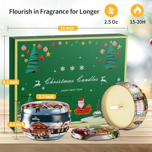 Christmas Gift Sets, Primevolve Scented Candles of 12 Bulk Home Aromatherapy Candles with Fragrances, Gift for Women, Candlelight Dinner Spa Bath - Thumbnail 3