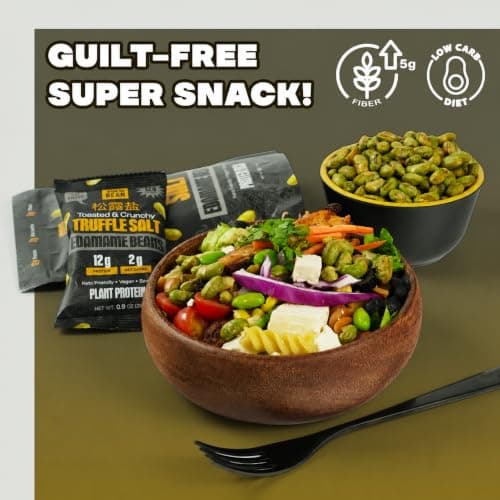 Where You Bean Edamame Beans Snack (Truffle Salt) - Crunchy and Dry Roasted Edamame Beans - High Protein Snacks, Keto and Vegan Healthy Snacks for Adults & Low Carb Asian Snack 0.9 oz (Pack of 8) - Thumbnail 4