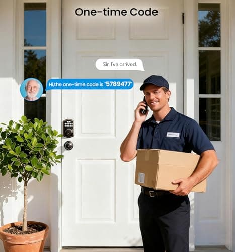 Veise Fingerprint Door Lock with 2 Knobs - Keyless Entry Door Lock with Handle, Electronic Keypad Deadbolt, Smart Front Handle Set, Auto-Locking, Waterproof, Easy Installation, Oil-Rubbed Bronze - Thumbnail 6