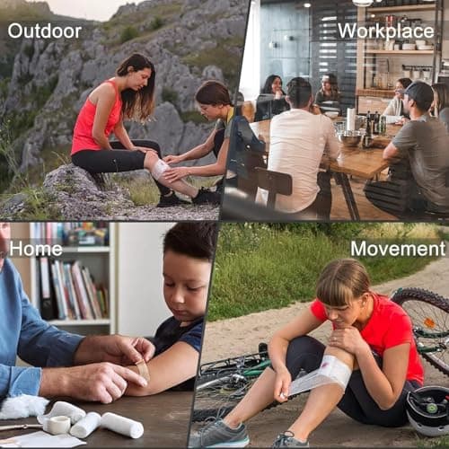 279PCS Small Travel First Aid Kit Supplies for Business, First Aid Emergency Set Backpacking Essentials Items Trauma Survival Kits for Outdoor Adventure, Black AMORNING - Thumbnail 3