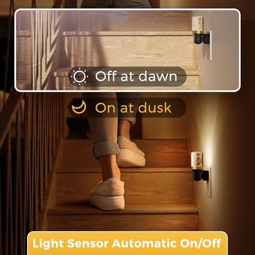 L LOHAS LED Night Light, Dimmable Bubble Night Lights Plug into Wall, 2 Pack Automatic Night Lights Plug in with Auto Light Sensor, Adjustable Brightness 3000K LED Night Light, for Bedroom Hallway Hom - Thumbnail 4