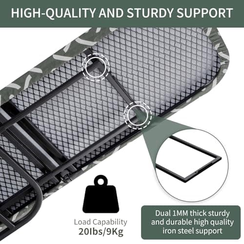 Slieton Wall-Mounted Steel Farme Folding Ironing Board, 36.5 x 12 inches, 180° Rotating, Space-Saving Design - Thumbnail 5