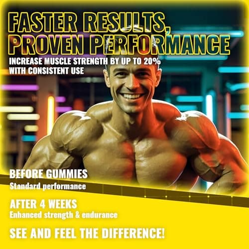zipvit Creatine Monohydrate Gummies (5g) – Pre-Workout Energy & Muscle Growth Support for Men & Women | Pineapple Electrolyte Gummies (135 Count) - Thumbnail 6