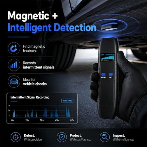 Hidden Camera Detector, RF Signal Scanner & Anti Spy Device, GPS Tracker Finder with Magnetic Detection, Infrared Camera Lens Finder, Bug Sweeper for Home Hotel Travel Privacy Protection - Thumbnail 5