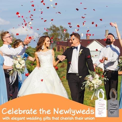 Mr and Mrs Tags, Wedding Gifts for Couples 2026, Personalized Engagement Gifts for Couples, Bridal Shower Gift for Newlyweds, Bride and Groom Travel Essentials - Thumbnail 2